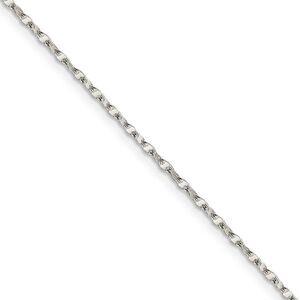 1.75mm Sterling Silver Fancy Flat Anchor Link Chain Necklace, 16 Inch
